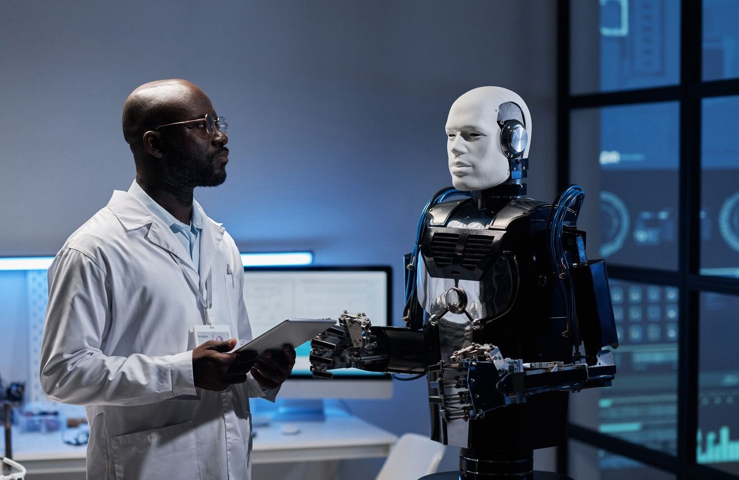 How they are shaping the future of automation engineer working on tablet pc in office mp7b5kw